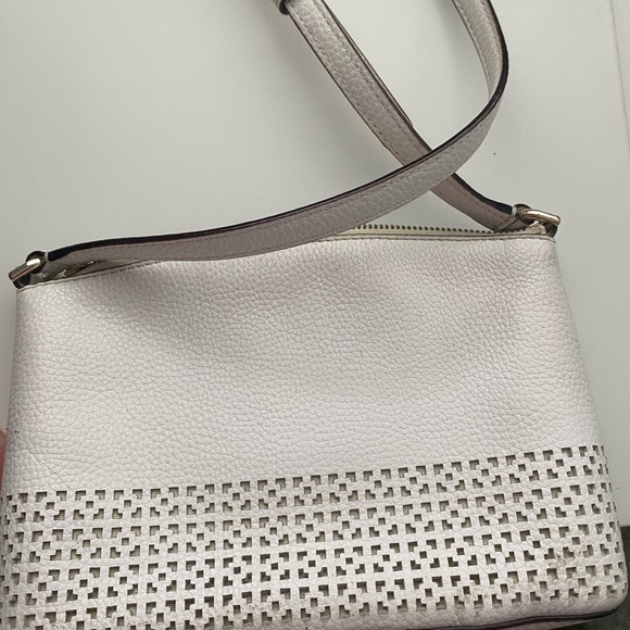 Kate Spade White Crossbody Bag with Woven Detail - Picture 7 of 10